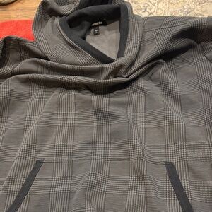Express Black and Gray Checkered Hoodie